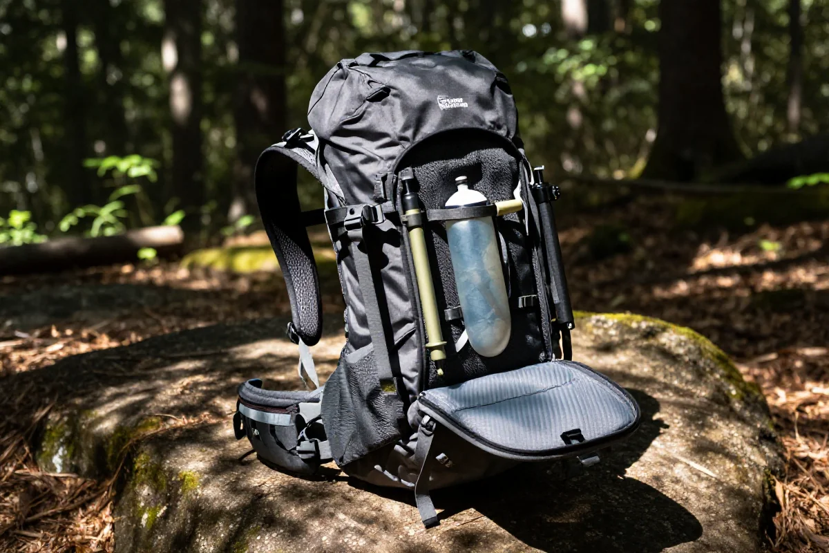 Plecak trailowy MTB z systemem hydratacji i narzędziami w terenie