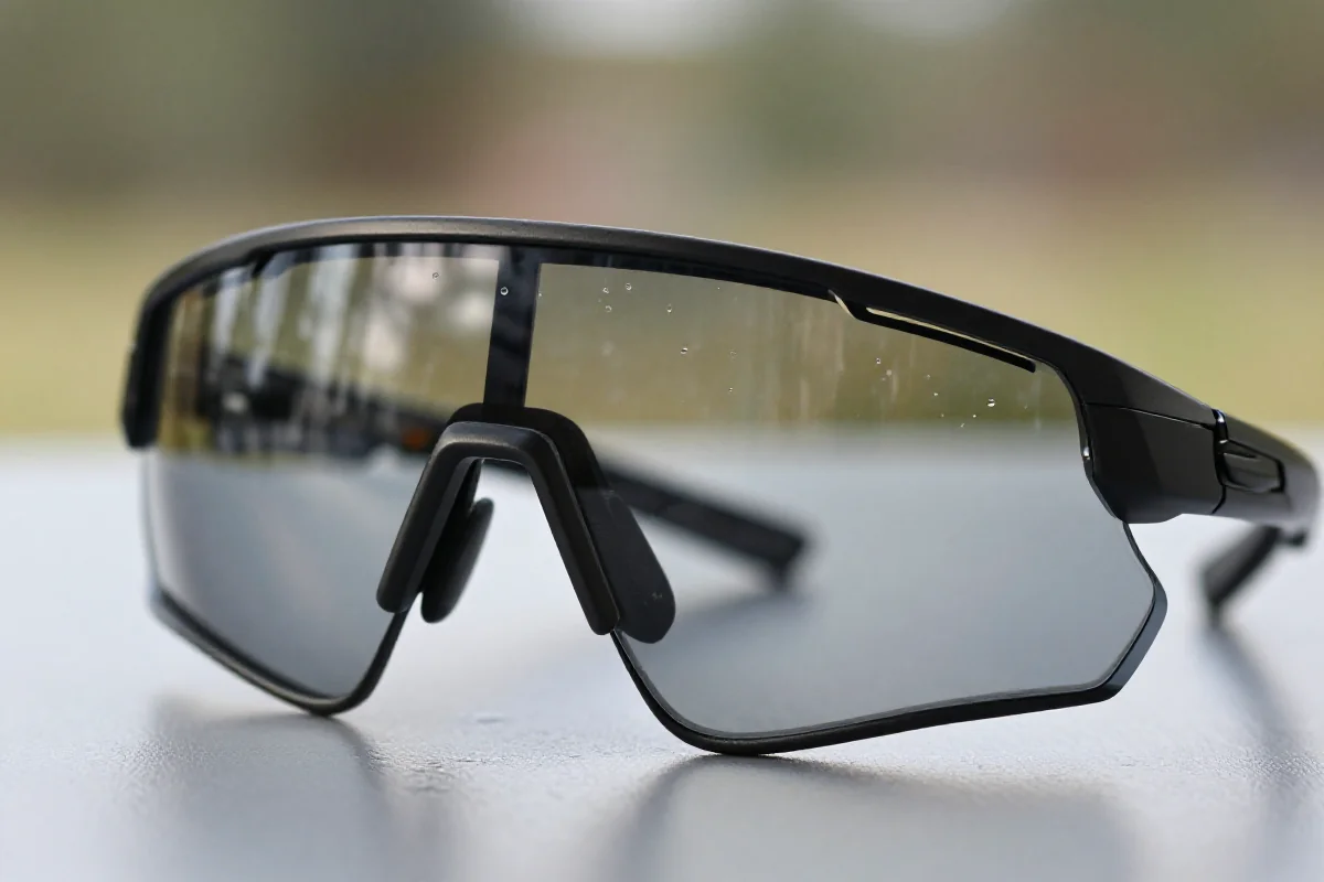 Nowoczesne okulary kolarskie z powłokami hydrofobowymi i antifog