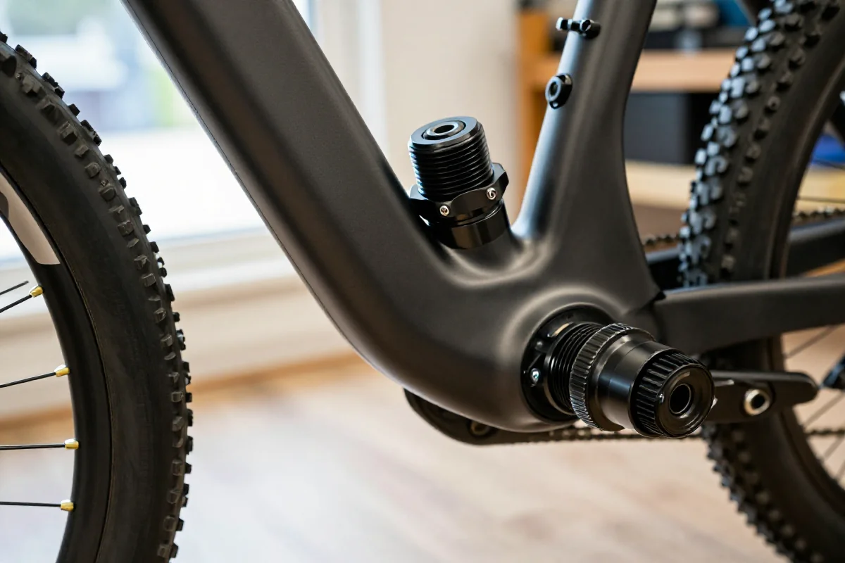 Porównanie suportów press-fit i gwintowanych w rowerze górskim.