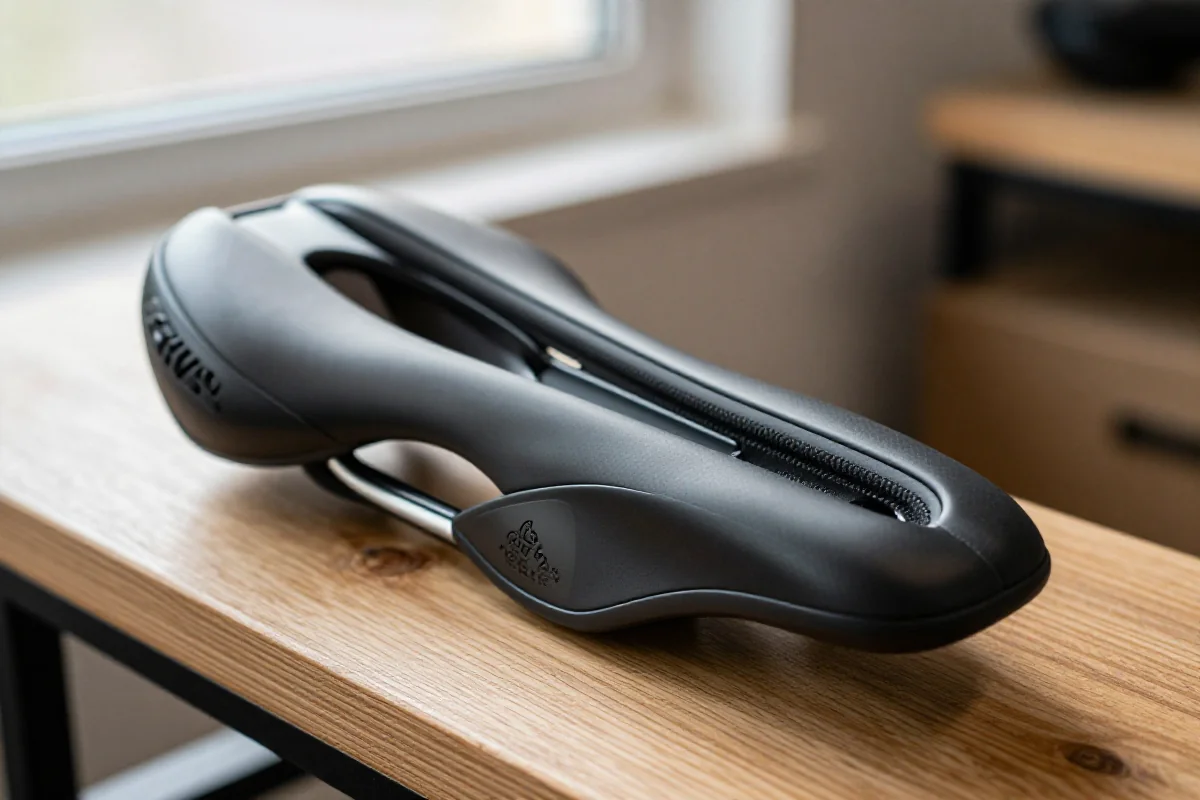 Wysokiej jakości siodełko rowerowe z wkładką żelową w warsztacie