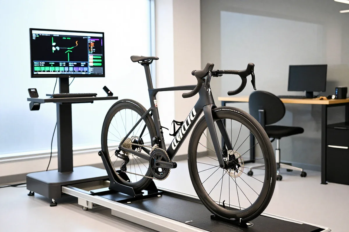 Profesjonalne dopasowanie roweru z zaawansowanym systemem analizy w studio.