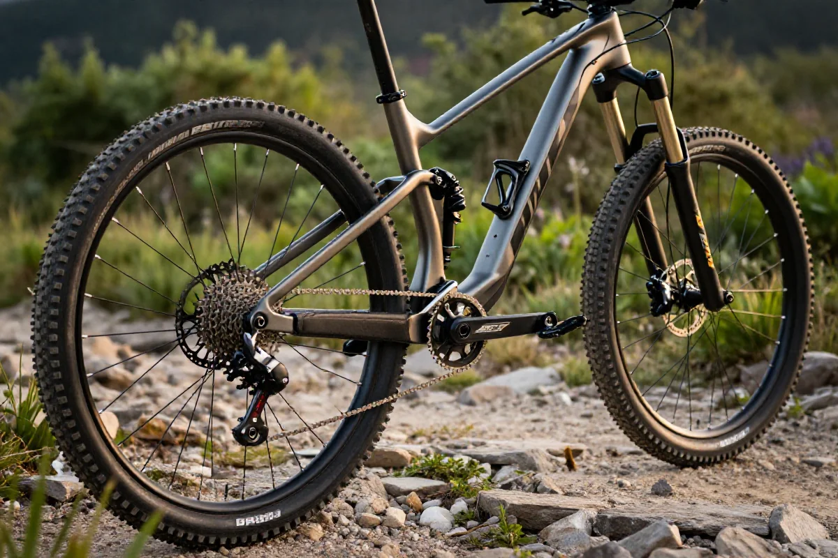 Wysokiej jakości rower górski na szlaku, idealny dla rowerzystów.