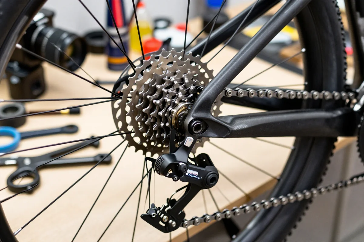 Wymiana łańcucha Shimano 11-speed w warsztacie rowerowym