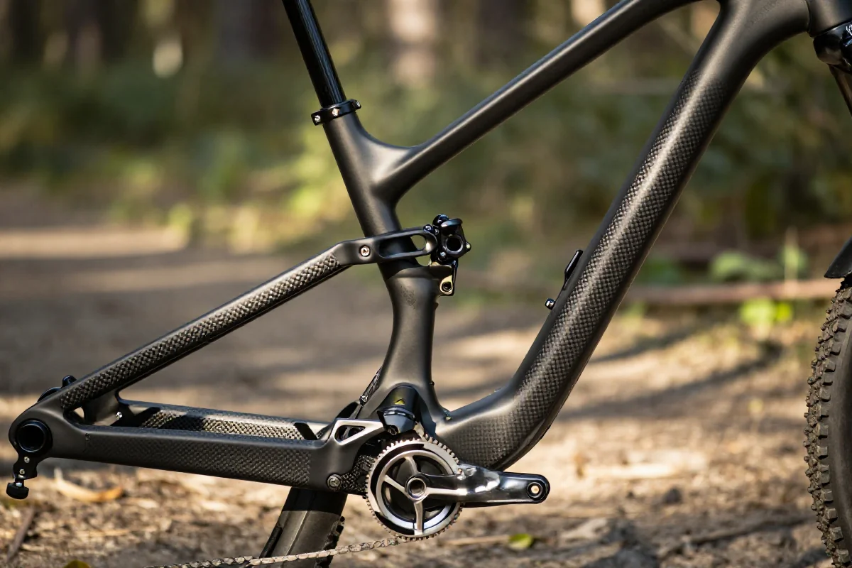 Porównanie ram karbonowych i aluminiowych w rowerze trailowym.