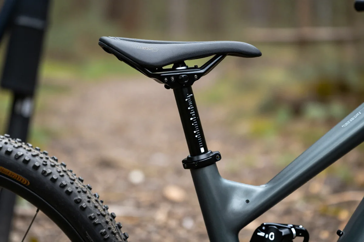 Nowoczesny mostek rowerowy MTB o długości 30-40 mm, podkreślający ergonomię jazdy.