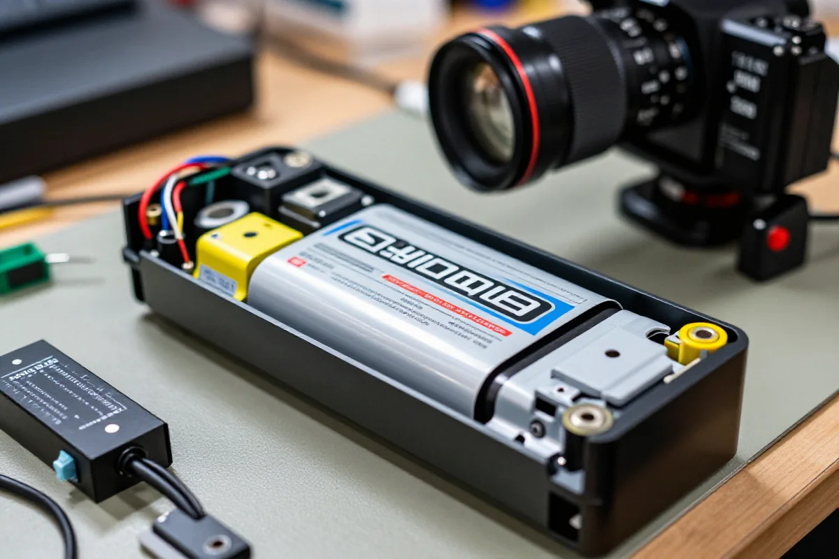 Szczegóły wewnętrzne baterii litowo-jonowej do roweru elektrycznego.