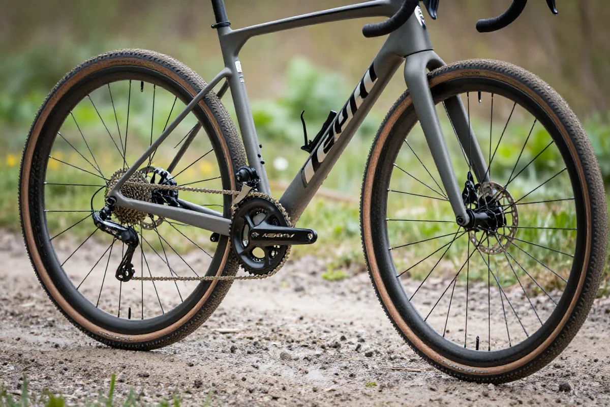 Nowoczesny rower CX racing z zaawansowanymi komponentami w terenie