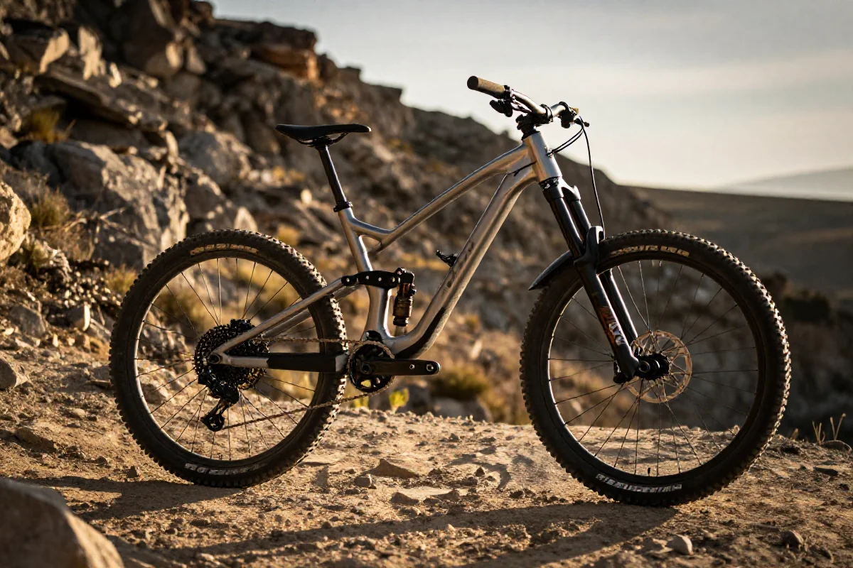 Rower freeride na nierównym terenie, idealny do skoków i zjazdów MTB.