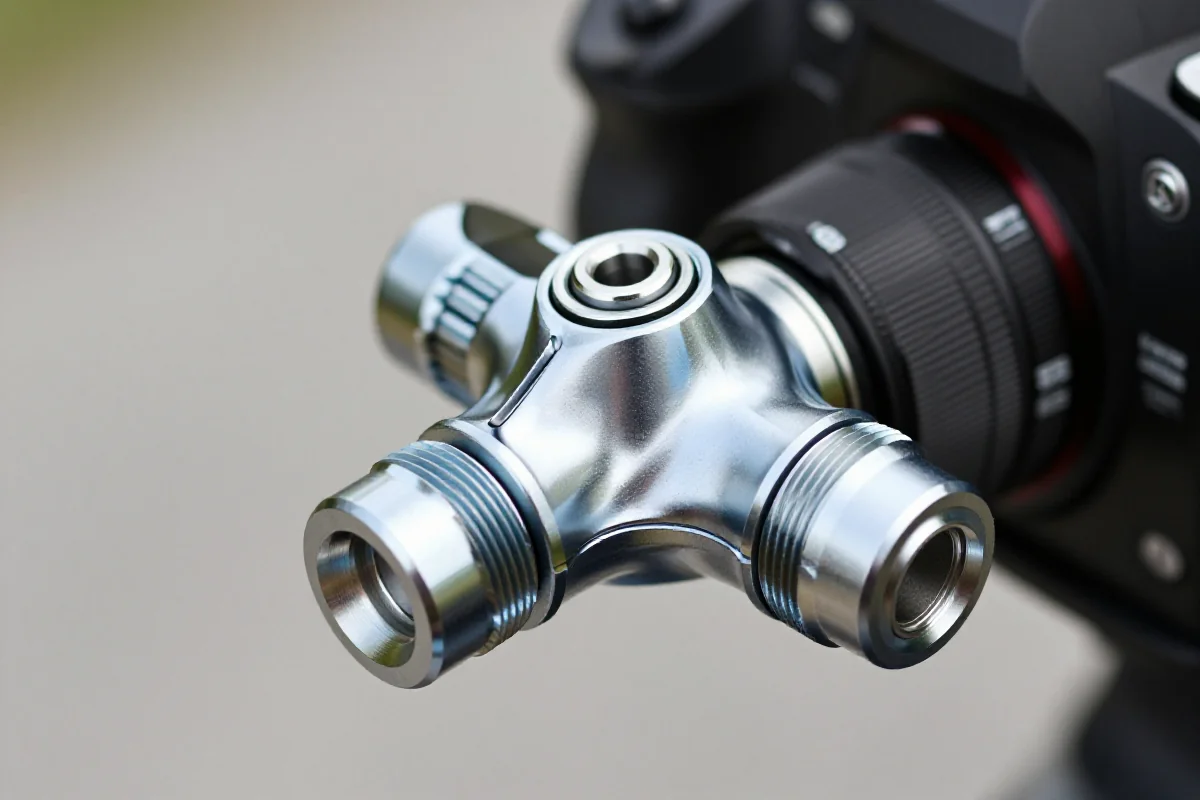 Widok na gwintowany suport BSA w ramie roweru, szczegóły techniczne.