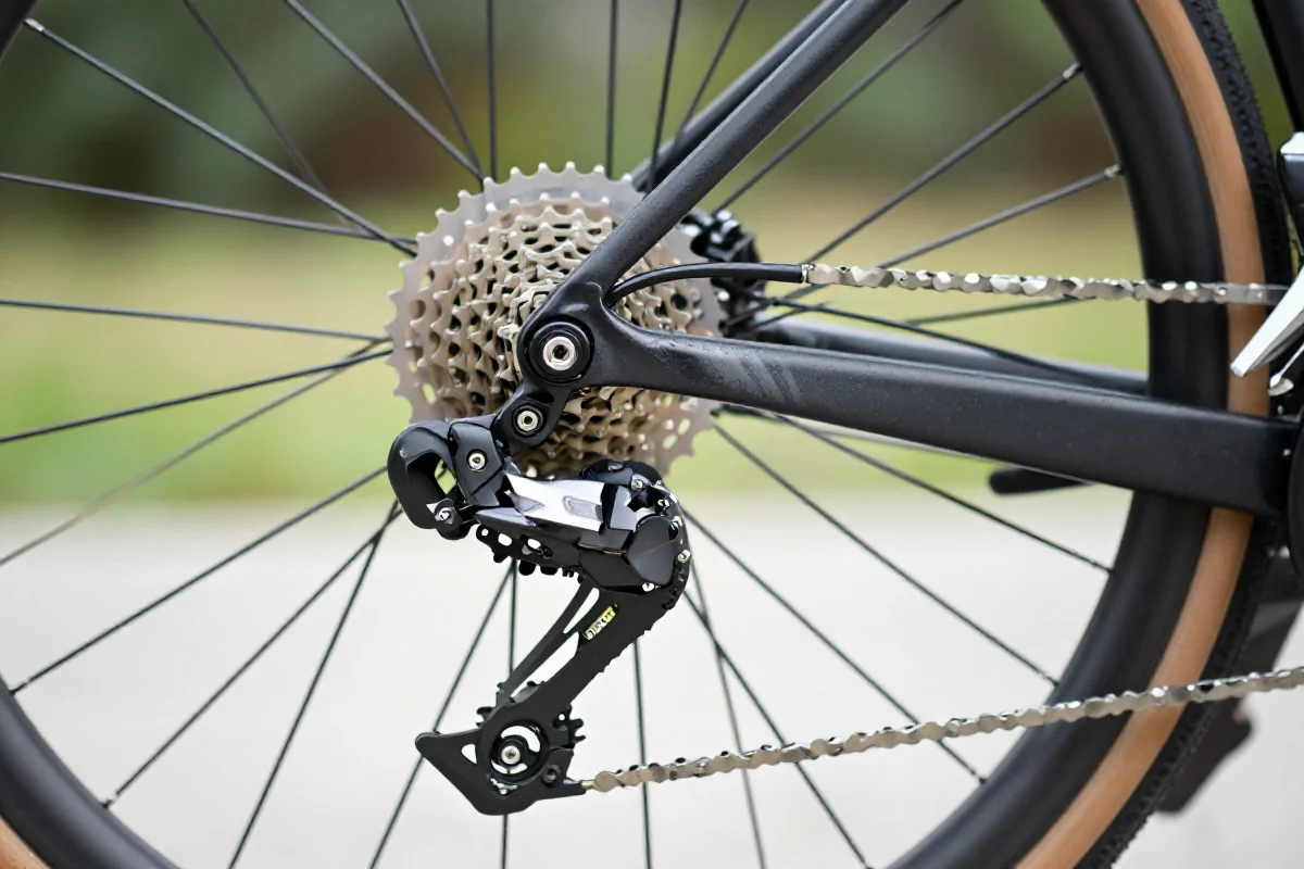 Nowoczesny system przerzutek elektronicznych w rowerze szosowym Shimano Di2