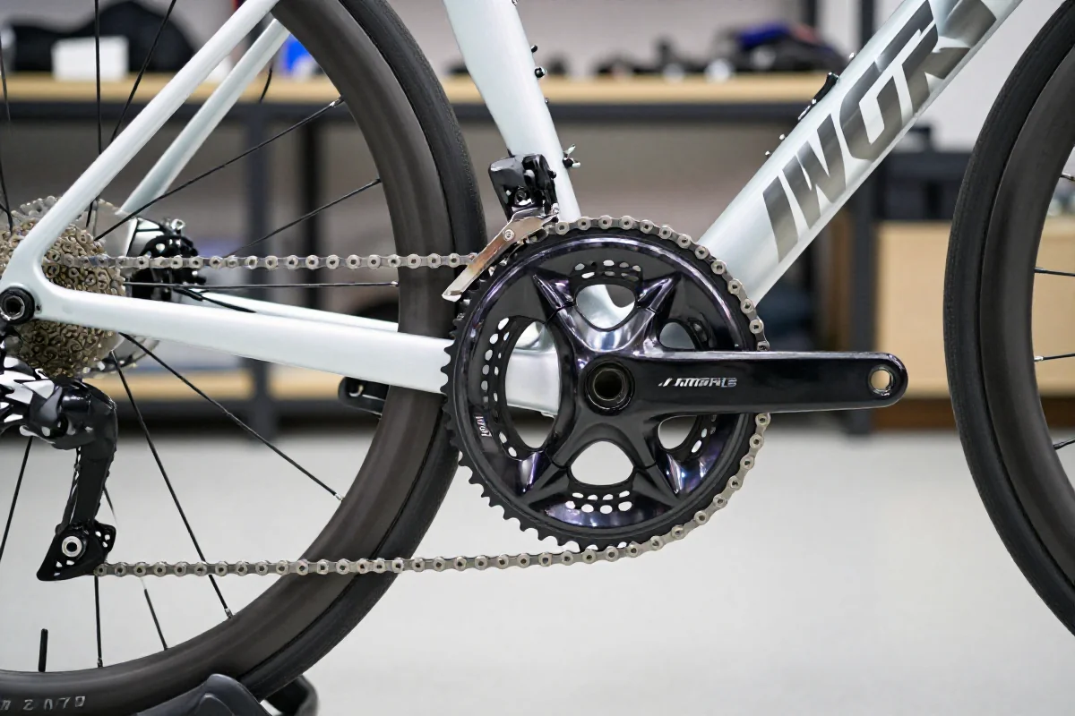 Smarowanie łańcucha i komponentów roweru szosowego w warsztacie