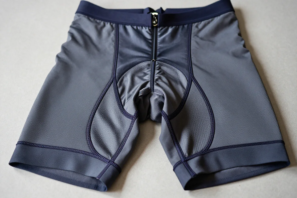 Spodenki kolarskie z wkładką chamois na neutralnym tle