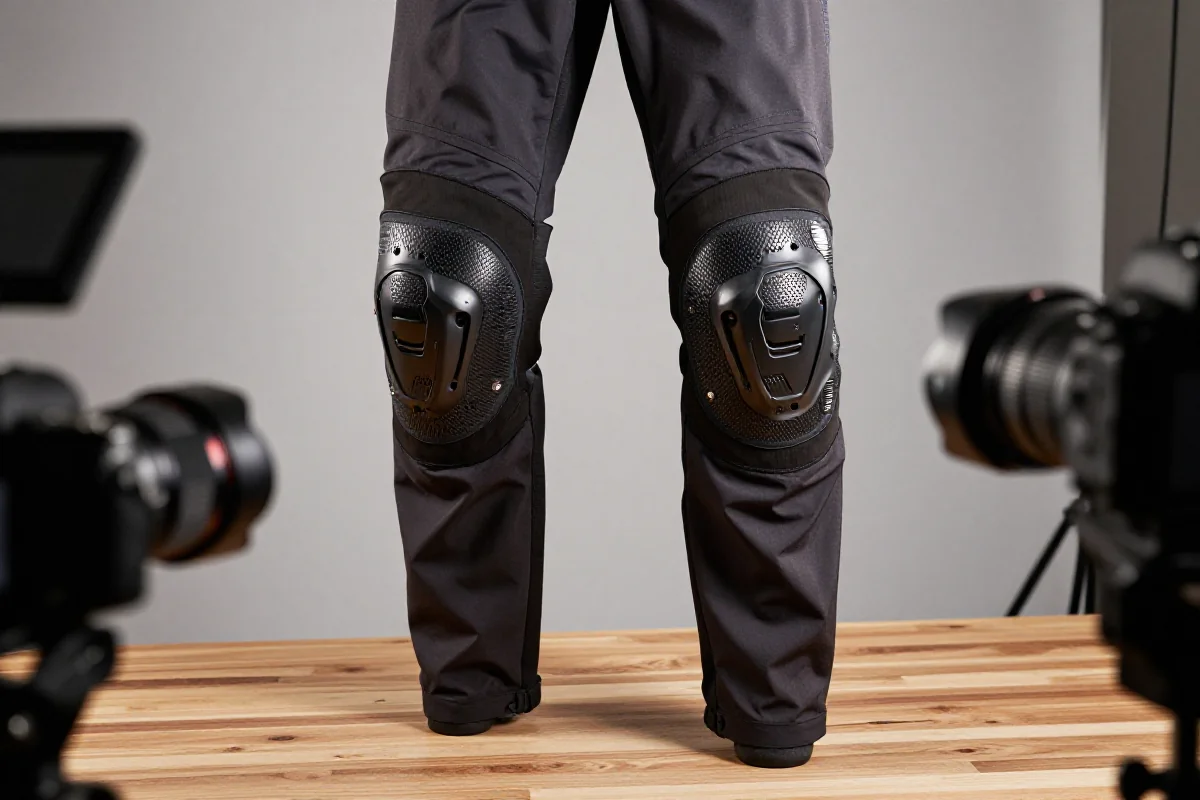 Nowoczesne spodnie ochronne do jazdy na rowerze górskim z ochraniaczami