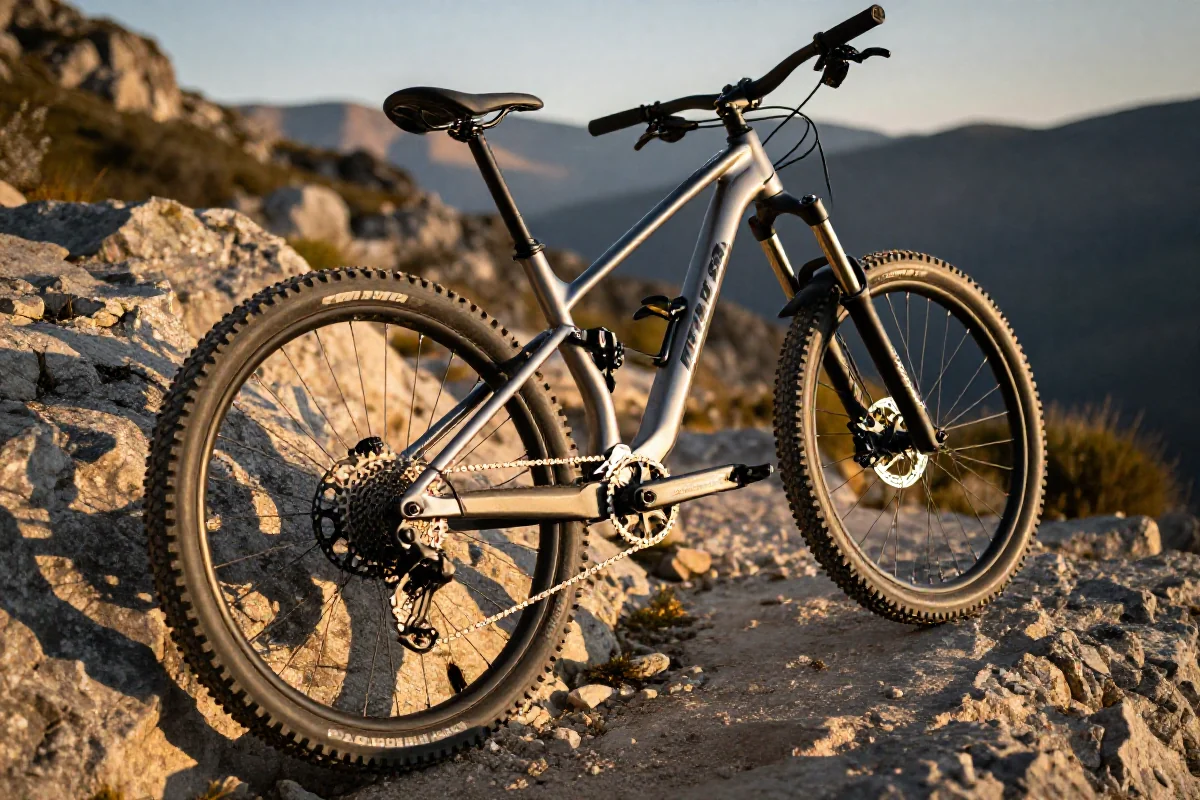 Rower górski na szlaku w górach, idealny do wyjazdów rowerowych.