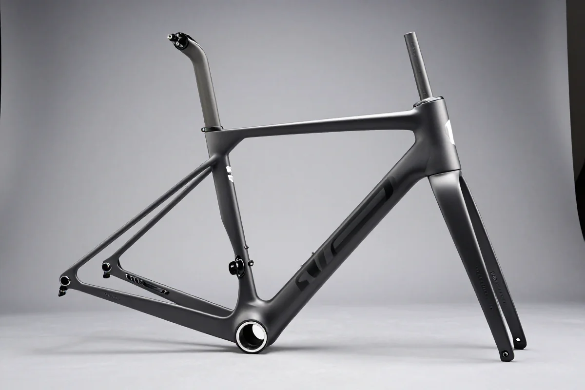 Rama roweru wspinaczkowego z detalami sztywności suportu w studiu
