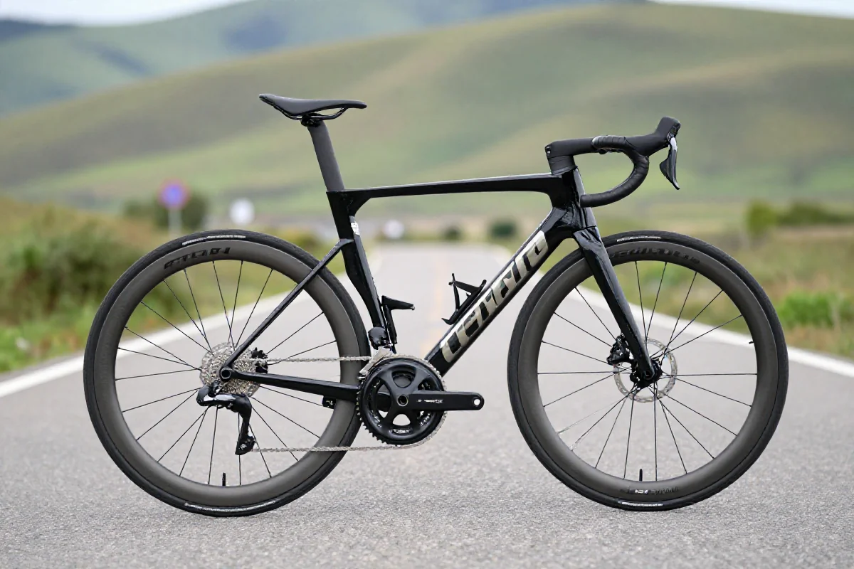 Wysokiej klasy rower szosowy na asfalcie, idealny do wyścigów i taperingu.