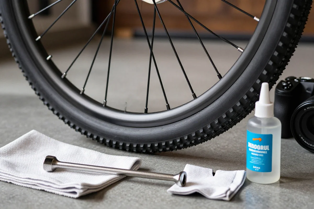 Przygotowanie obręczy roweru górskiego do konwersji tubeless.