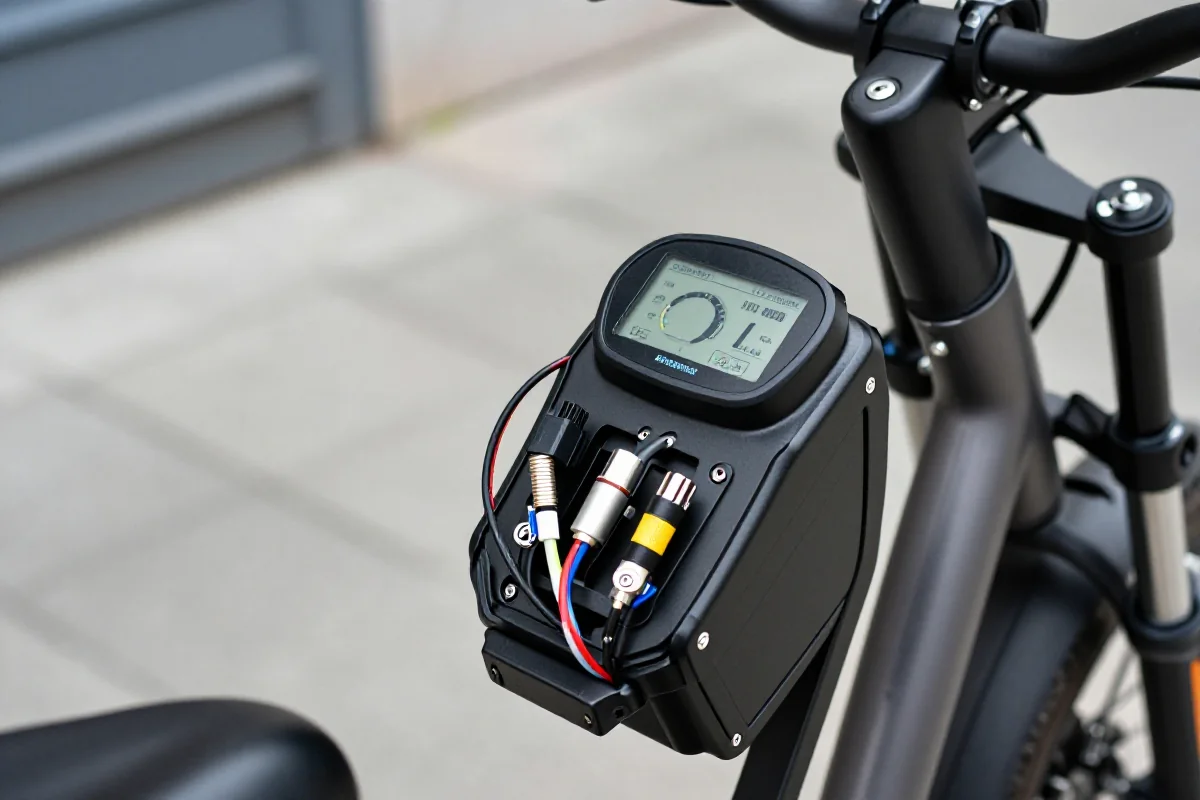 Szczegóły elektrycznego roweru z modyfikacjami i kontrolą prędkości.