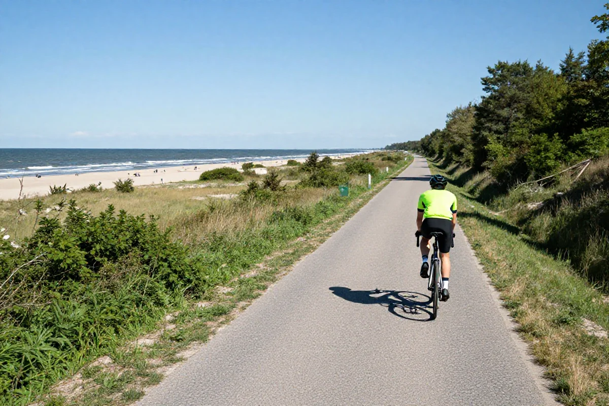Malownicza trasa rowerowa R-10 wzdłuż wybrzeża Bałtyku w Polsce