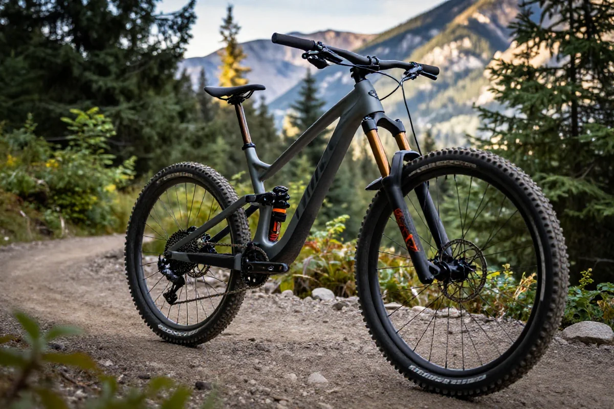 Rower górski na szlaku w Whistler, idealny do jazdy MTB.