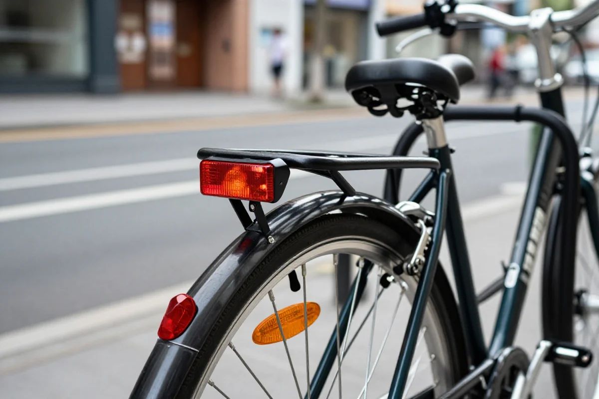 Wymagane elementy wyposażenia roweru w 2026 roku, w tym światła i odblaski.
