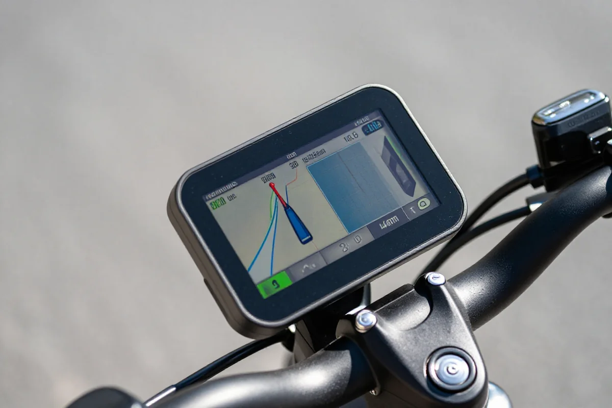 Nowoczesny wyświetlacz roweru elektrycznego z interfejsem LCD