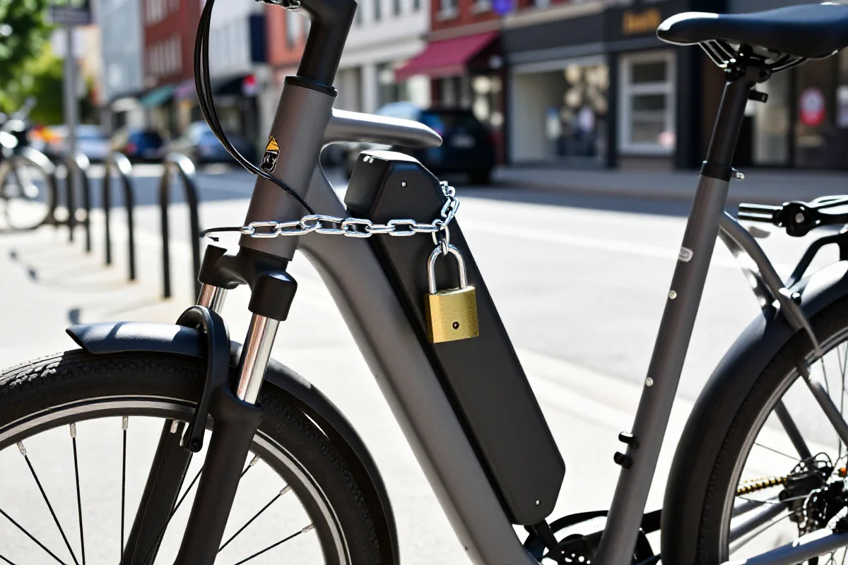 Zabezpieczenia antykradzieżowe rowerów elektrycznych w miejskim otoczeniu.